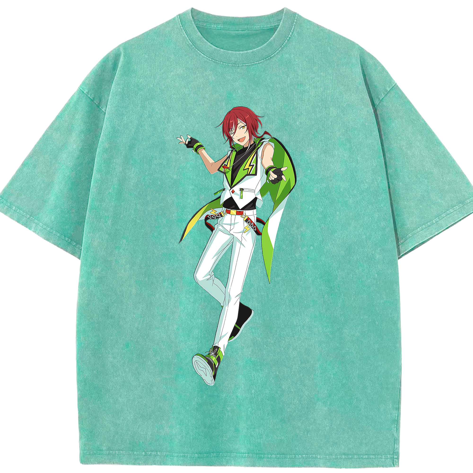 （画像用） あんさんぶるスターズ! Ensemble Stars 綿100% ヴィンテージ風 半袖Tシャツ（フロントプリント）